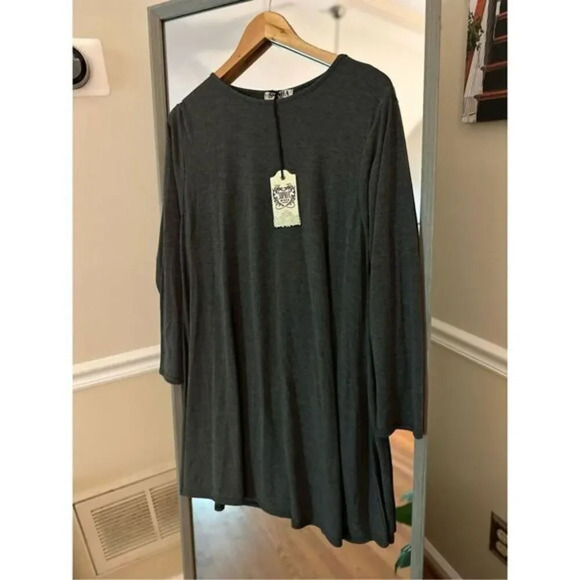 Sophia Mizra Long Sleeve T Shirt Dress NWT Size‎ Large - Picture 1 of 2
